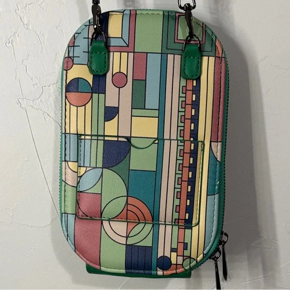 Monarque Frank Lloyd Wright Sagauro Sunrise Faux Leather Crossbody Bag - Picture 4 of 4